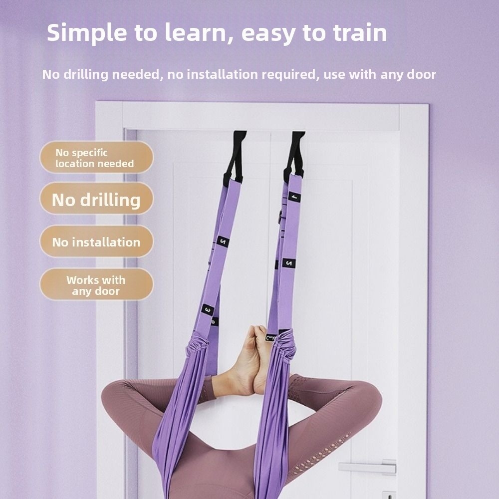 JSJING Dây đeo tập yoga trên không dành cho nữ, Giá đỡ cửa phụ trợ treo võng tập yoga trên không, Dây đeo kéo dài Yoga trên không có thể điều chỉnh