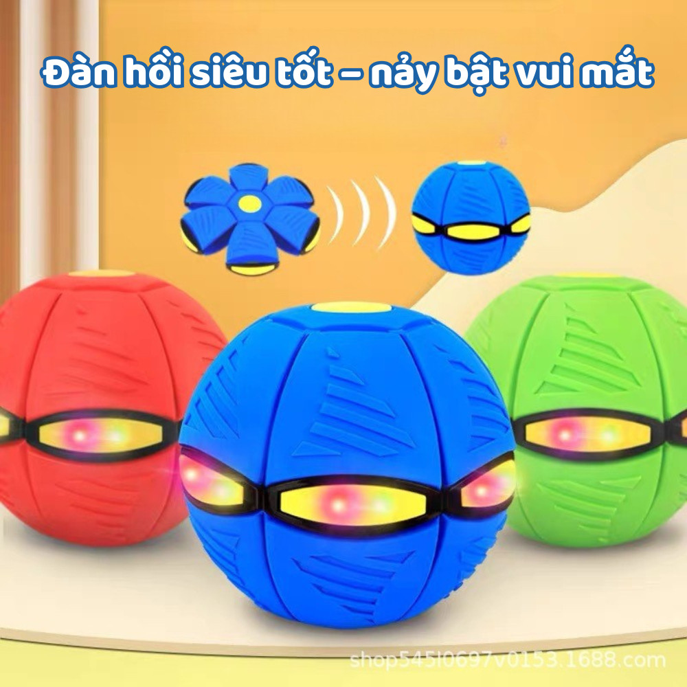 Bóng Ma Thuật Tự Nảy Biến Hình Đĩa Bay Có Đèn Sáng, Đồ Chơi Vận Động Ngoài Trời Cho Trẻ Em DINO