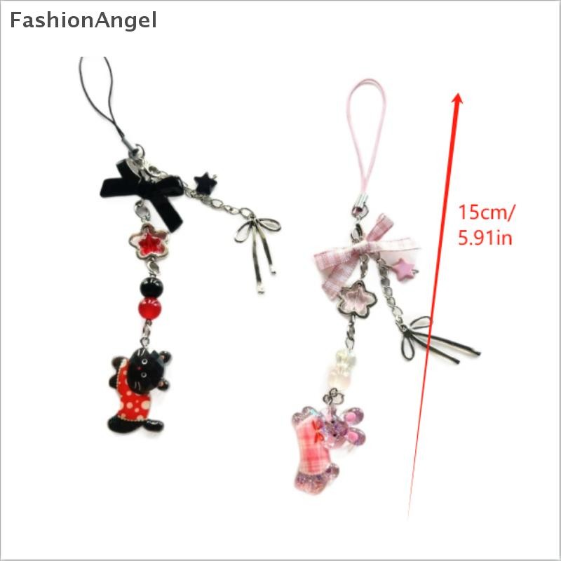 FashionAngel Dễ Thương Thỏ Ngọt Nơ Đính Hạt Điện Thoại Dây Đeo Móc Khóa Mặt Dây Chuyền Chống Mất Dây Xích Điện Thoại Túi Đồ Trang Trí Điện Thoại Nữ Tính Quyến Rũ Quà Tặng VN