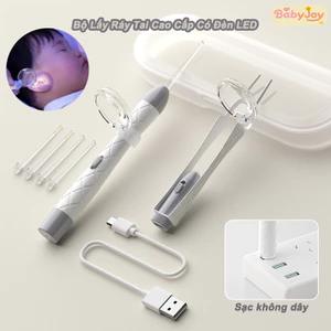 【BabyJoy】Bộ lấy ráy tai có đèn led thông minh,Dụng Cụ Vệ Sinh Tai Cho Bé,Thiết Kế Dành Cho Trẻ Em