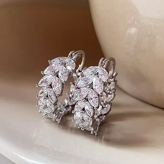 Bông tai zircon bạc S925, quà tặng đẹp dành cho nữ sinh viên