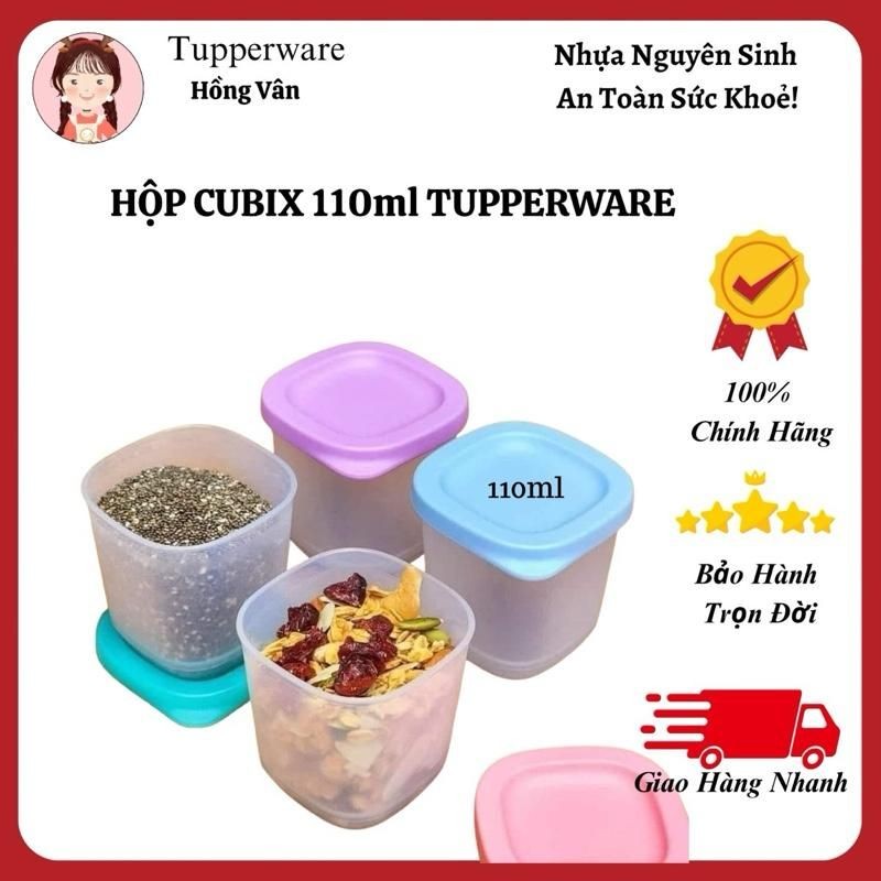 Cubix 110ml Tupperware , đựng sữa chua, nhựa nguyên sinh an toàn sức ...
