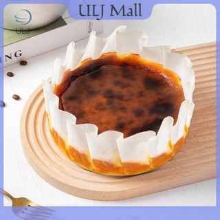 ULJ Basque Bánh Phô Mai Dầu Khay Giấy Có Thể Gập Lại Khuôn Bánh Phát Hành Dùng Một Lần Mousse Bánh Giấy Nướng Giấy Cạnh Chống Dầu.