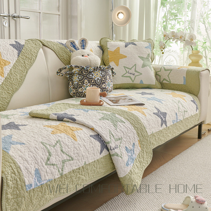 Đệm Sofa Cotton Nguyên Chất Bốn Mùa Đa Năng Sofa Bao Cotton Đệm Sofa Khăn Vải Chống Trơn Trượt