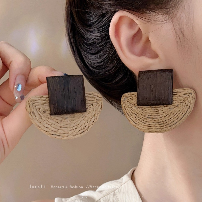 Bông tai bohemian retro thời thượng cho cà phê nữ