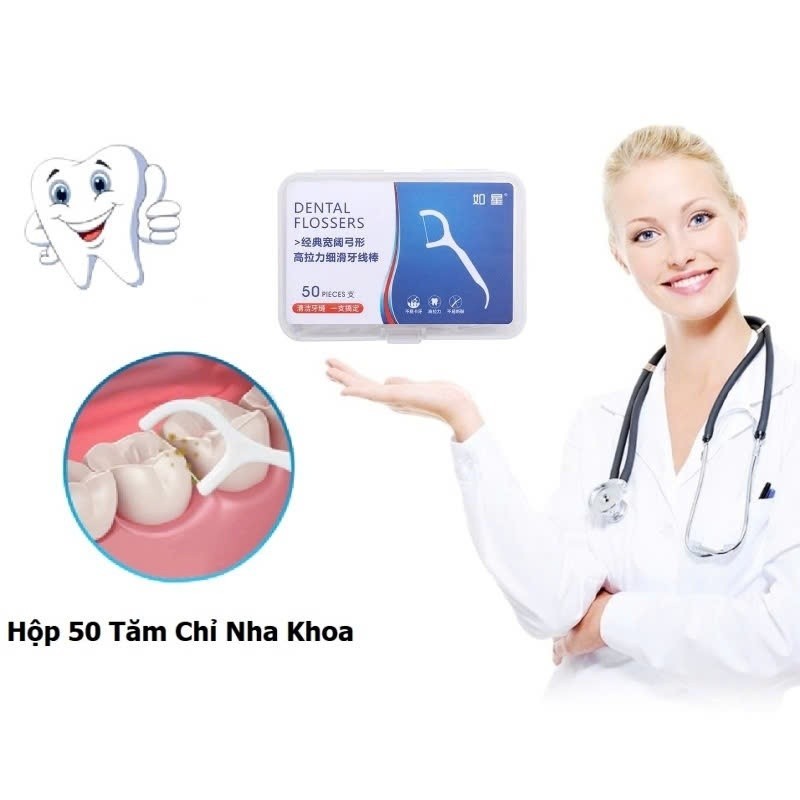 Combo 5 Hộp 250 Cây Tăm Chỉ Nha Khoa Vệ Sinh Kẽ Chân Răng Chân Nướu Chăm Sóc Răng Miệng DT060
