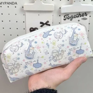 MYPANDA 1 Học Sinh Đơn Giản Túi Đựng Bút Chì Hàn Quốc Dung Tích Lớn Văn Phòng Phẩm Túi Đựng Đồ Trang Điểm Nhỏ Túi Đựng Mỹ Phẩm Du Lịch.