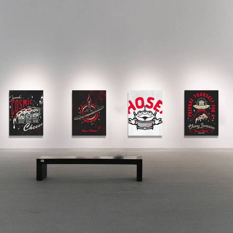 Tranh Canvas Câu Chuyện Đồ Chơi Pizza Hành Tinh Phiêu Lưu Trang Trí Tường Nhà Poster Canvas