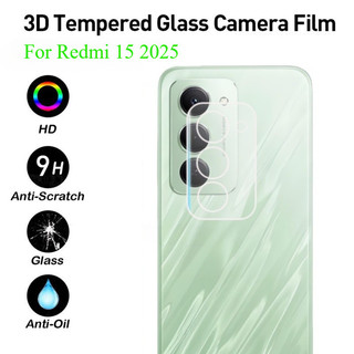 3 Miếng 3D Camera Bảo Vệ Ống Kính Cho Redmi 15 Redmi15 15C 14C 14R 4G 5G 2025 Trong Suốt Kính Cường Lực Bảo Vệ Toàn Diện Mặt Sau