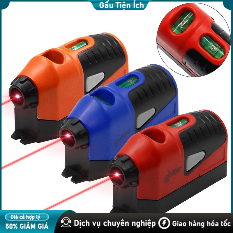 Máy chiếu laser  Cầm tay Ngang dọc Tự cân bằng  Công cụ đo mức laser Mini Đa năng