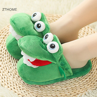 Zthome Hoạt Hình Cá Sấu Cotton Dép Di Chuyển Vui Nhộn Đi Bộ Với Miệng Mở Và Quà Tặng HOT