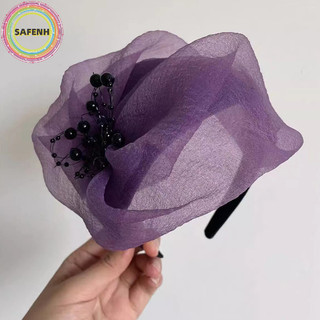 Safenh Thanh Lịch Nửa Nón Pháp Retro Tóc Vòng Bữa Tối Tiệc Băng Đô Quấn Tóc Cho Nữ Cô Gái Tính Khí Mũ Phụ Kiện Tóc VN