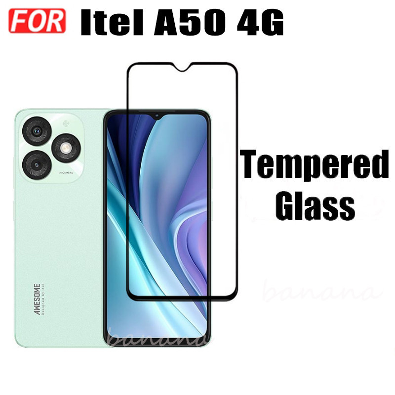 Ốp điện thoại di động chống rơi 3 TRONG 1 Itel A50 4G cho Itel A 50 A5 0 Phim kính cường lực + Phim ống kính A70 RS4 S24 S23 P55