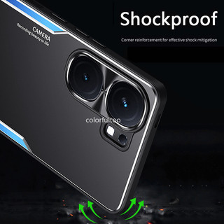 Ốp Điện Thoại Giáp Cho Vivo iQOO Neo 9 Pro Neo9 Pro Neo9Pro iQOONeo9 5G 2024 Ốp Lưng Kim Loại Mờ Sang Trọng Viền Mềm Vỏ Chống Sốc Chống Rơi
