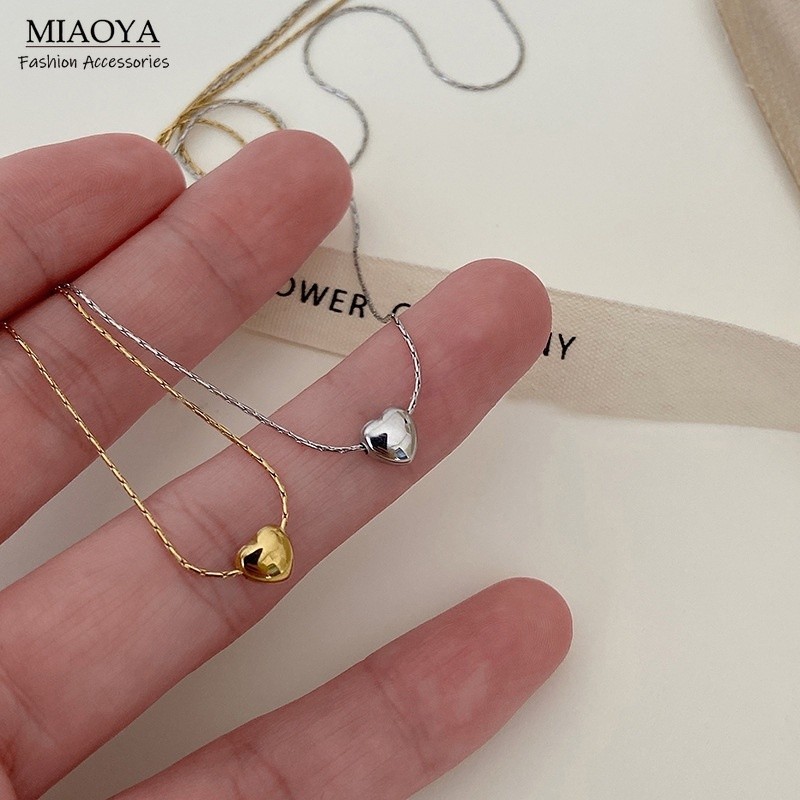 Vòng Cổ Hình Tình Yêu Hàn Quốc Nữ Hình Trái Tim Mặt Dây Chuyền Xương Đòn Dây Chuyền Món Quà Sinh Nhật Tinh Tế