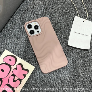 Ốp điện thoại silicon gợn sóng màu trơn sang trọng cho iPhone15 Pro Max 14 13 12 11 Pro Max Vỏ máy ảnh chống sốc bảo vệ da cảm giác mềm mại