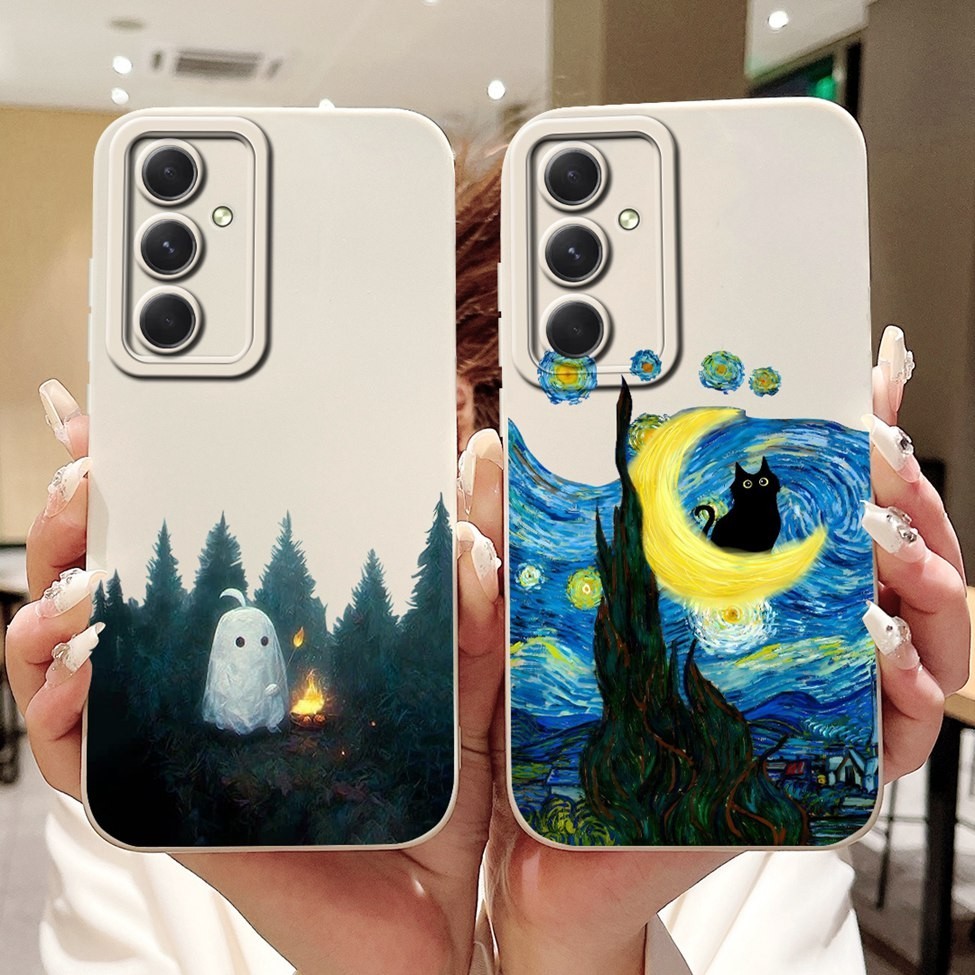 Dành Cho Samsung S23FE Ốp Lưng S711B Chống Sốc Thẩm Mỹ Mèo Dễ Thương Bé Trai Màu Đen Ốp lưng Samsung Galaxy S23 FE Ốp Lưng