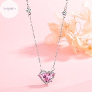 K2nightfee Pha Lê Zircon Trái Tim Mặt Dây Chuyền Vòng Cổ Y2K Hồng Trái Tim Nữ Thời Trang Thanh Lịch Xương Đòn Dây Chuyền Nữ Trang Sức Quà Tặng VN
