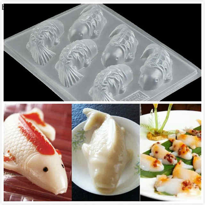 < Beartwo > 1 Khuôn Làm Bánh Silicon Cá Chép Koi Sáng Tạo 3D Xà Phòng Làm Khuôn DIY Dụng Cụ Nướng Bánh Đẹp
