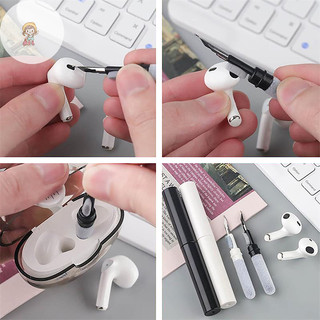 Twe al Bút làm sạch tai nghe Dụng cụ làm sạch tai nghe Điện thoại Bàn phím màn hình PC Tích hợp Bộ bàn chải làm sạch VN