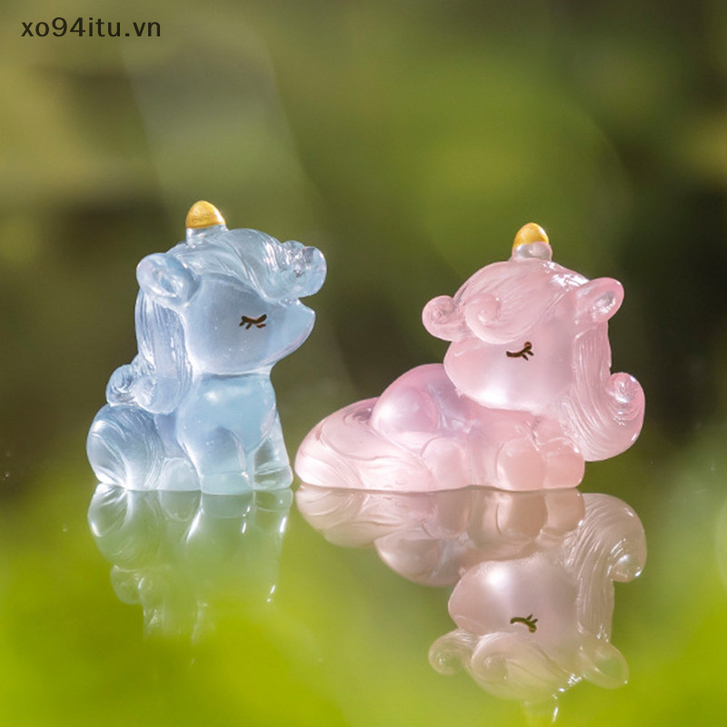XOITU Hoạt Hình Thu Nhỏ Kỳ Lân Tượng Trang Trí Nhà Cửa DIY Trang Trí Nhà Phụ Kiện Dễ Thương Dạ Quang Kỳ Lân Búp Bê Quà Tặng VN