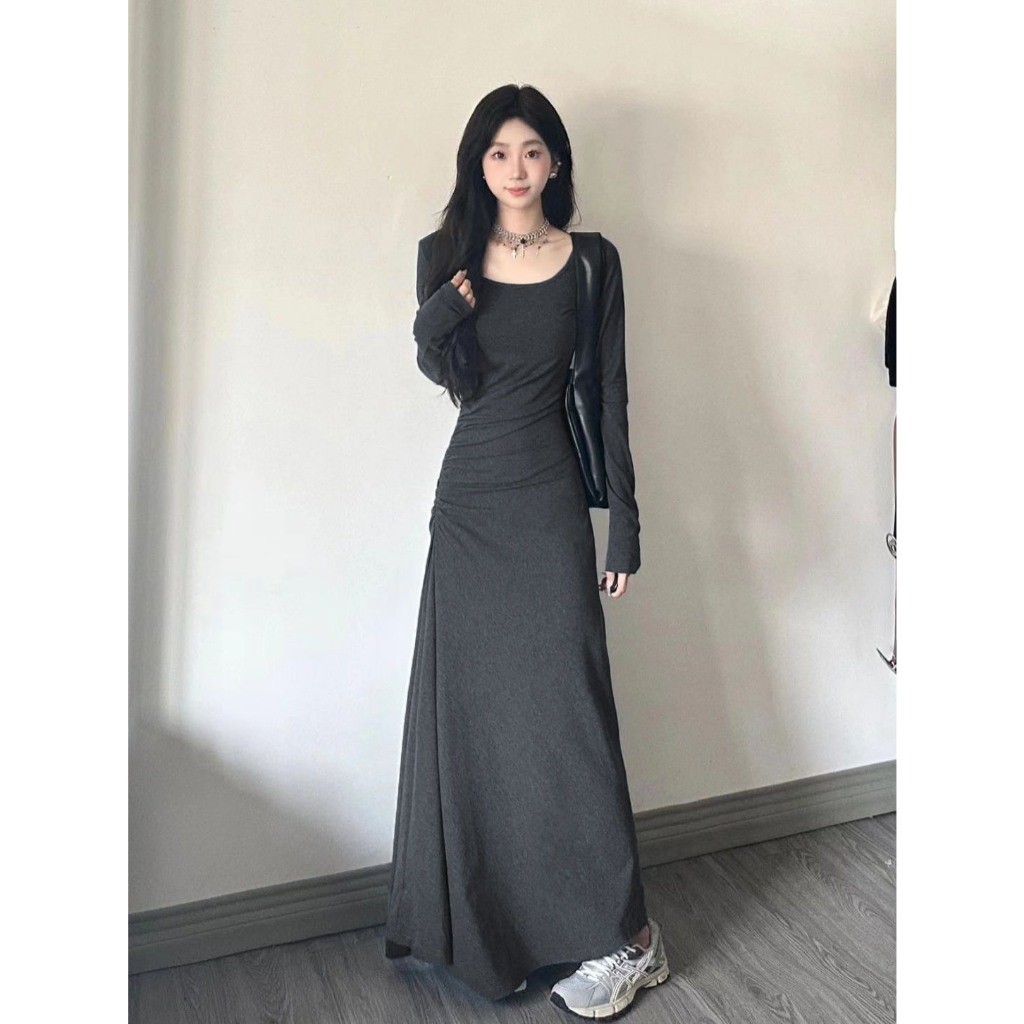 Đầm váy dáng dài ôm body xòe chữ A chất liệu co giãn hàng QCCC xu hướng hottrend BA SP70