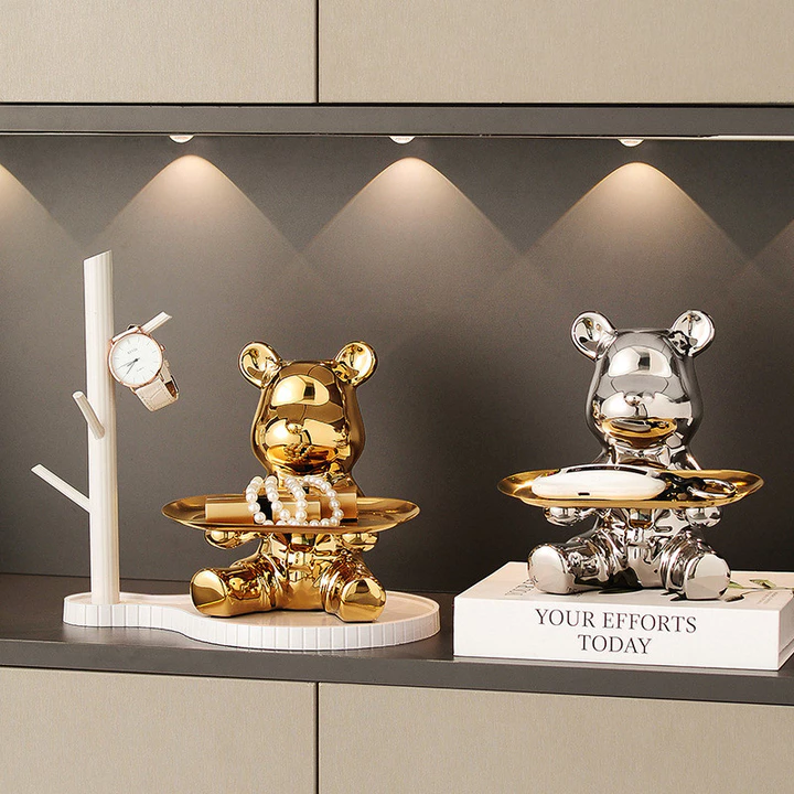 Decor Phòng Khách Lối Vào Bạo Lực Gấu Chìa Khóa trang trí phòng khách Khay Đựng Hộ Gia Đình Hành Lang Chìa Khóa Đồ Trang Trí Đồ Decor