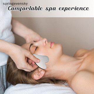 Springevensky 1PC Thép không gỉ Gua Sha Cạp Máy Mát Xa Cho Mặt Cổ Cơ Thể Guasha Massage Dụng Cụ Chăm Sóc Da Mặt Guasha Board Máy Mát Xa Mặt Springevensky