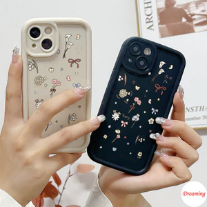 Ốp Lưng Cho VIVO V50 V40 V30 V29 Lite V27 V25 V23 V21E V19 V15 V17 S1 Pro Y91 Y95 Y91C Y1S Y15 Y12 Y17 Y19 U10 Chống Rơi Thiên Thần Thiết Kế Mắt Họa Tiết Sáng Tạo Hoa Nhỏ