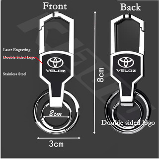 Toyota Veloz An Toàn Xe Hơi Chống Mất Móc Khóa Vòng Đôi Xoay Với Logo Thép Không Gỉ Sáng Tạo Nhà Chìa Khóa Thắt Lưng TRD GR Sport