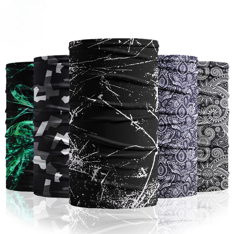 Uv Xe Máy Xe Đạp Thể Thao Chống Bụi Bandana Đầu Khăn Mặt nạ ĐEN