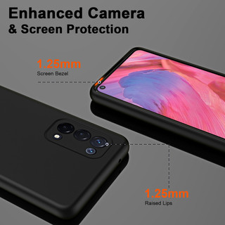 Dành Cho OPPO A74 4G / 5G / A95 Ốp Lưng Silicon Lỏng Nâng Cấp Có Cạnh Vuông Bảo Vệ Camera Mềm Chống Trầy Xước Lớp Lót Microfiber Chống Sốc Mỏng
