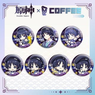 Genshin Tác Động Scaramouche Lang Thang Thổ Cẩm Trò Chơi Dễ Thương Huy Hiệu Kim Loại Nút Cài Áo Cosplay Bộ Sưu Tập Đồ Chơi Túi Trang Trí Quà Tặng