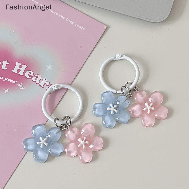FashionAngel Ngọt Ngào Thạch Màu Móc Khóa Mặt Dây Chuyền Sáng Tạo Đáng Yêu Hoa Móc Khóa Ba Lô Thời Trang Dễ Thương Đồ Trang Trí Cặp Đôi Quà Tặng TH