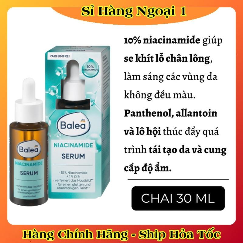 Serum sáng trắng da Giảm Dầu Và Thu Nhỏ Lỗ Chân Lông Niacinamide 10% Balea - 30ml của Đức