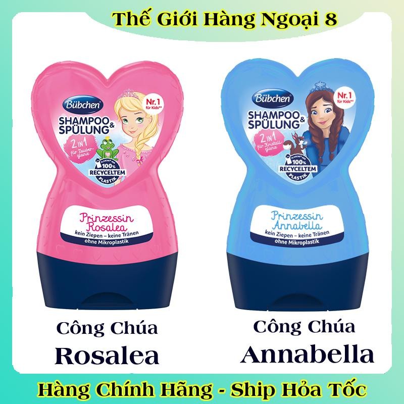 [auth] [ Nội địa Đức Đủ Bill] Dầu gội xả Bubchen 2in1 hình trái tim cho bé từ 1 tuổi chai 230ml [Hot]