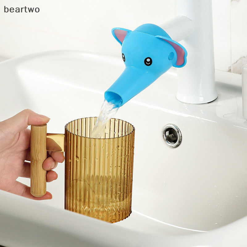 < Beartwo > Vòi rửa tay cho trẻ em Bộ mở rộng vòi mở rộng vịt Hoạt hình cho bé Tay mở rộng Máy bắn súng nước đẹp