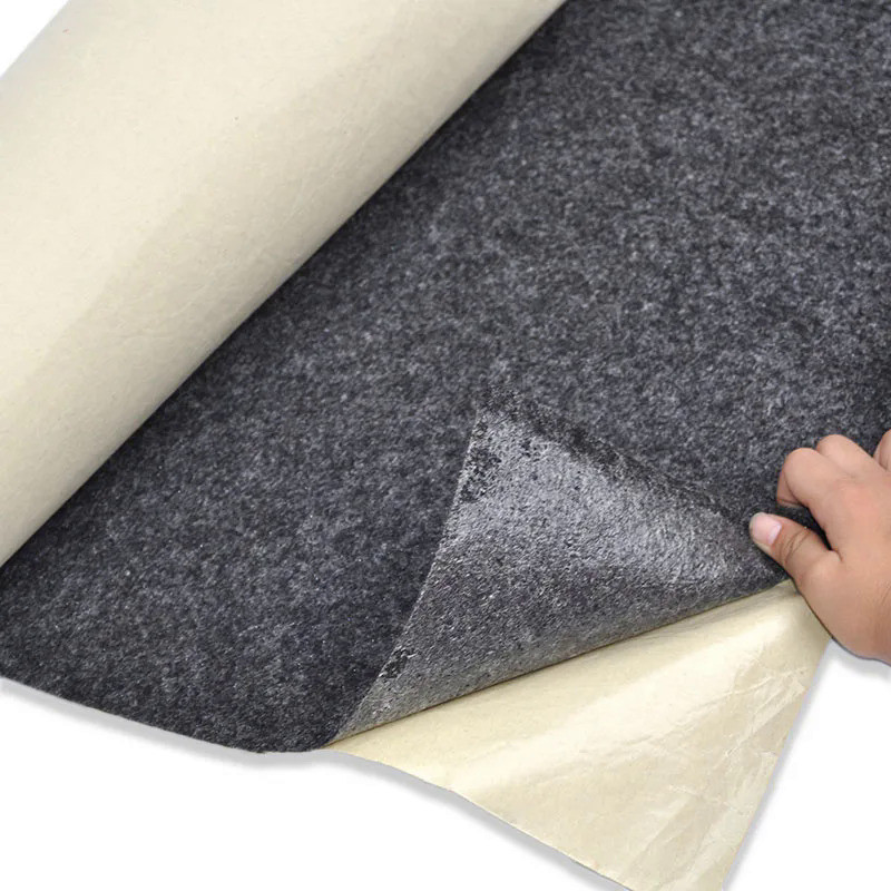 1 Máy Tính Tự Dính Nỉ Flannelette Vải Miếng Dán Hấp Thụ Âm Thanh Chống Địa Âm Cho Nội Thất Loa Đen / Xám / Bạc / Be