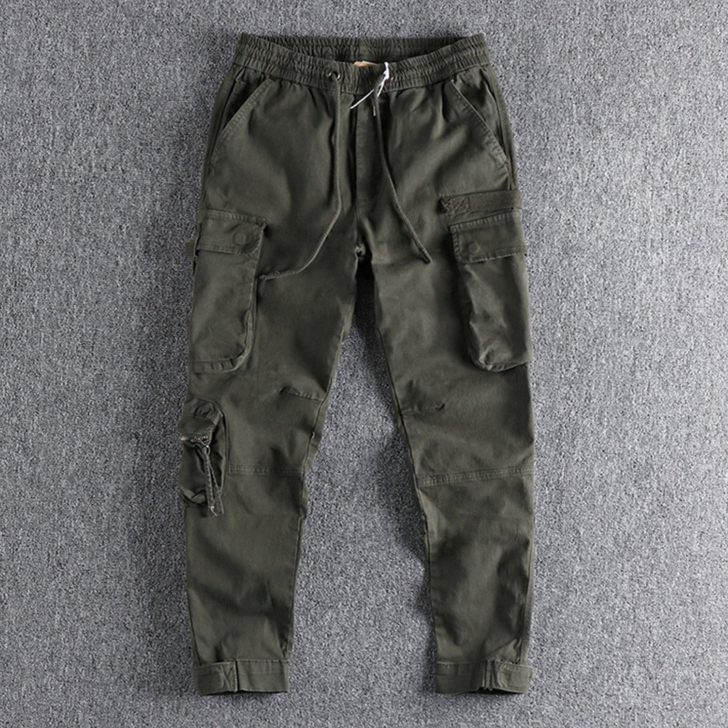 Quần jogger phong cách Retro co giãn