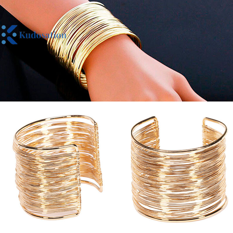 Kudosation Nữ Thời Trang Tuyên Bố Vòng Tay Lắc Tay Đầm Vintage Đa Cấp Lắc Tay