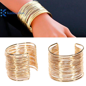 Kudosation Nữ Thời Trang Tuyên Bố Vòng Tay Lắc Tay Đầm Vintage Đa Cấp Lắc Tay
