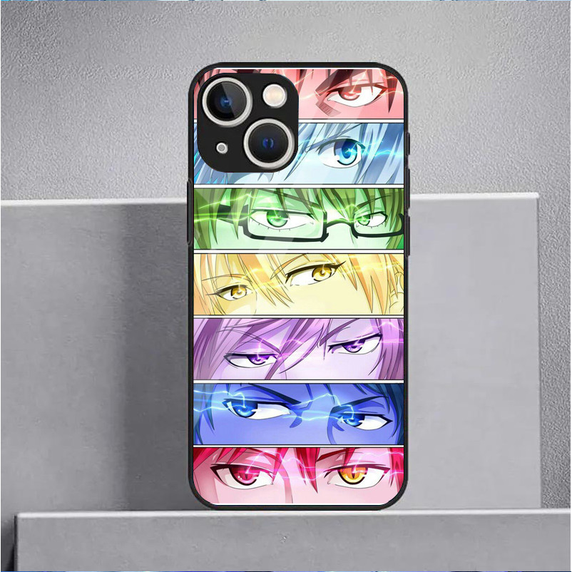 Kuroko Không Giỏ Kính Cường Lực Ốp Lưng Điện Thoại IPhone 15 14 13 12 11 Pro XS Max Plus Mini X XR 8 7 6s SE2 / 3