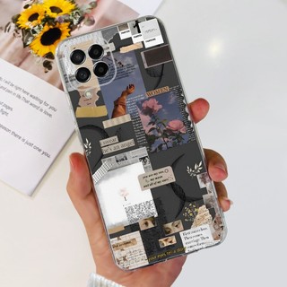 Dành Cho Samsung Galaxy M53 M33 5G Ốp Lưng Mới Phong Cách Hoa Trong Suốt Silicon Mềm Ốp lưng Cho Samsung M53 5G SM-M536B Vỏ