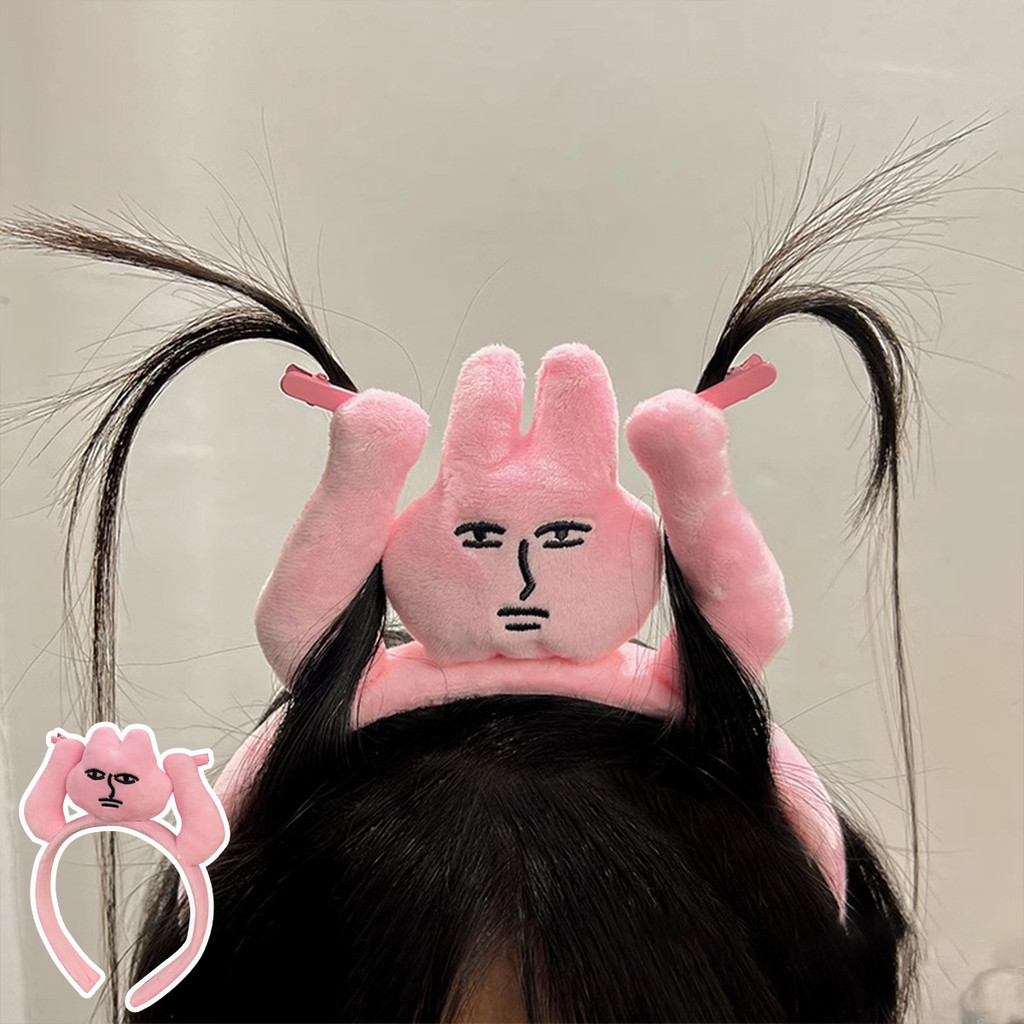 Funny Pink Rabbit Female Catch Bangs Băng đô để giặt trang điểm i ...