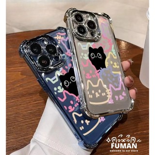 Tương Thích Cho Samsung Galaxy S20 FE A73 A55 A54 A53 A52 A52S A51 A35 A34 A33 A32 A25 A24 4G 5G Ốp Điện Thoại Mềm Trong Suốt Thời Trang Mèo Dễ Thương Có Vỏ Túi Khí Ốp Lưng