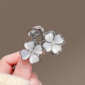 Mauropoli [Sẵn Sàng] Tính Khí Mắt Mèo Hoa Kim Loại Kẹp Tóc Nữ Giác Quan Cao Cấp Lấy Kẹp Lưng Đầu Nửa Tóc Trung Bình Kẹp Cá Mập Mũ Đội Đầu