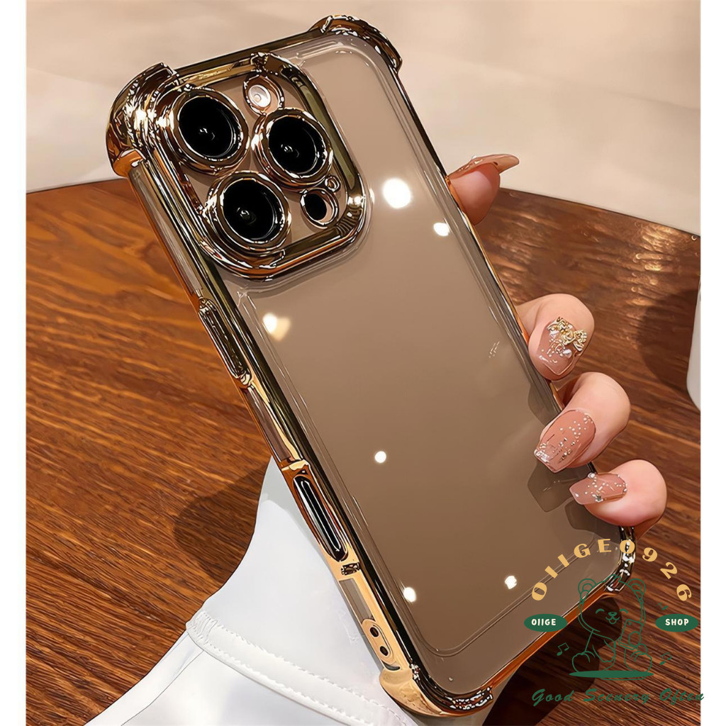 Mạ túi khí chống rơi Vỏ điện thoại iphone16 Pro Max 15 14 13 12 11 vỏ cho iPhone XR / XS vỏ silicon mềm TPU chống sốc