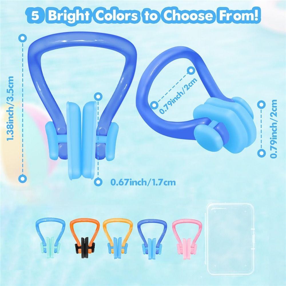Kẹp Mũi Bơi Từ Silicon Cho Người Lớn - Chống Nước & Thoải Mái Để Bơi Lội, Lướt Sóng Và Lặn