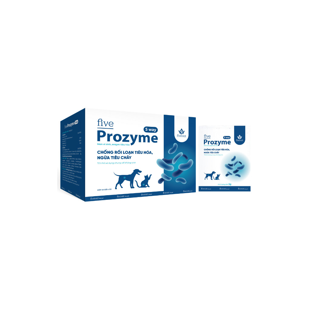 [GÓI 5G] Hỗ Trợ Tiêu Hóa Five-Prozyme 5way for pet Dành Cho Thú Cưng