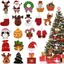 GIÁ RẺ 20 / 40 CÁI Trang trí cây thông Noel, Chuông nai sừng tấm Vòng hoa ông già Noel Giáng sinh Mặt dây treo, Phụ kiện treo người tuyết Mini bằng gỗ Ngày lễ
